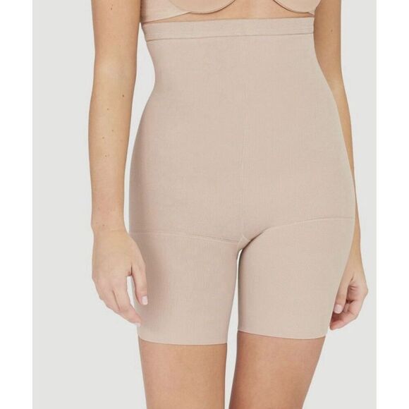 ASSETS by SPANX High-Waist Mid-Thigh Super Control Shaper 1842 Sz 6 Barest Bare - Picture 1 of 7
